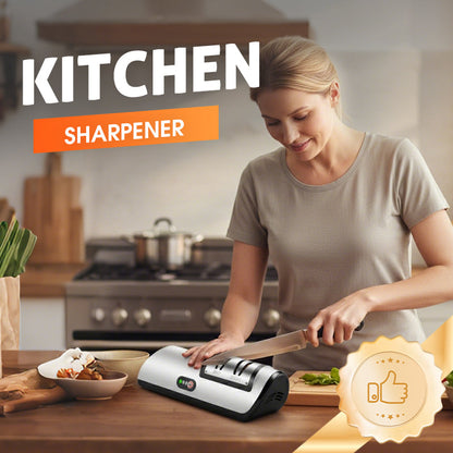 🍳Electric Knife Sharpener with 2-Speed Modes⚡Kitchen Knives Like New – Sharp In Seconds ✨