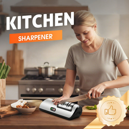 🍳Electric Knife Sharpener with 2-Speed Modes⚡Kitchen Knives Like New – Sharp In Seconds ✨
