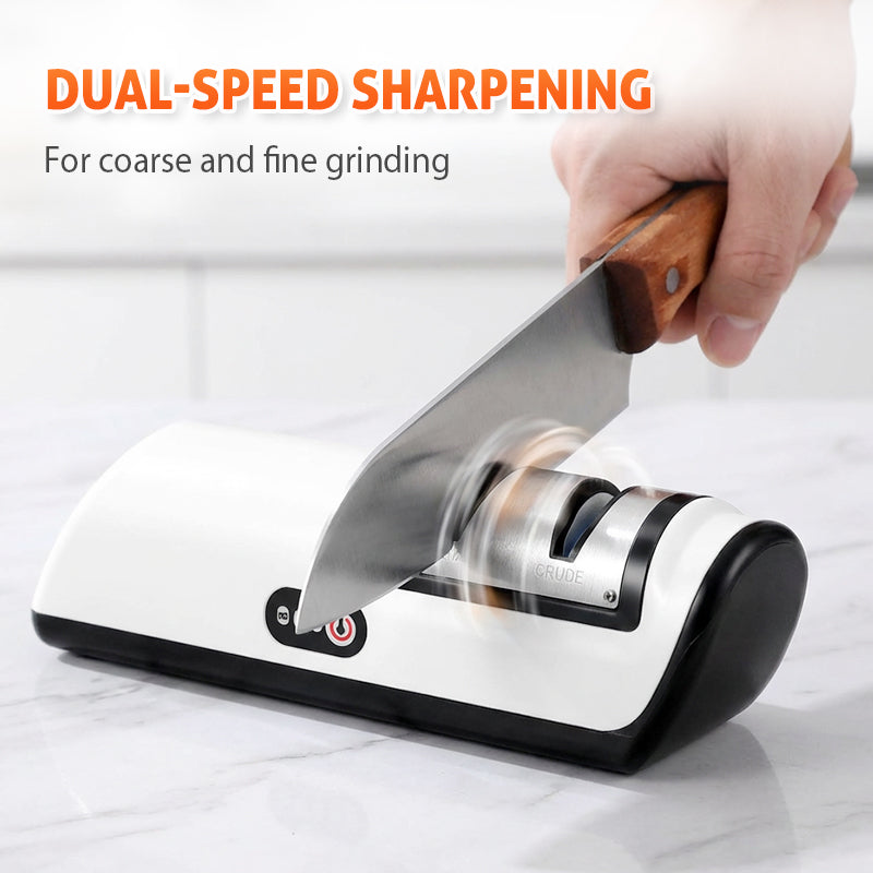 🍳Electric Knife Sharpener with 2-Speed Modes⚡Kitchen Knives Like New – Sharp In Seconds ✨