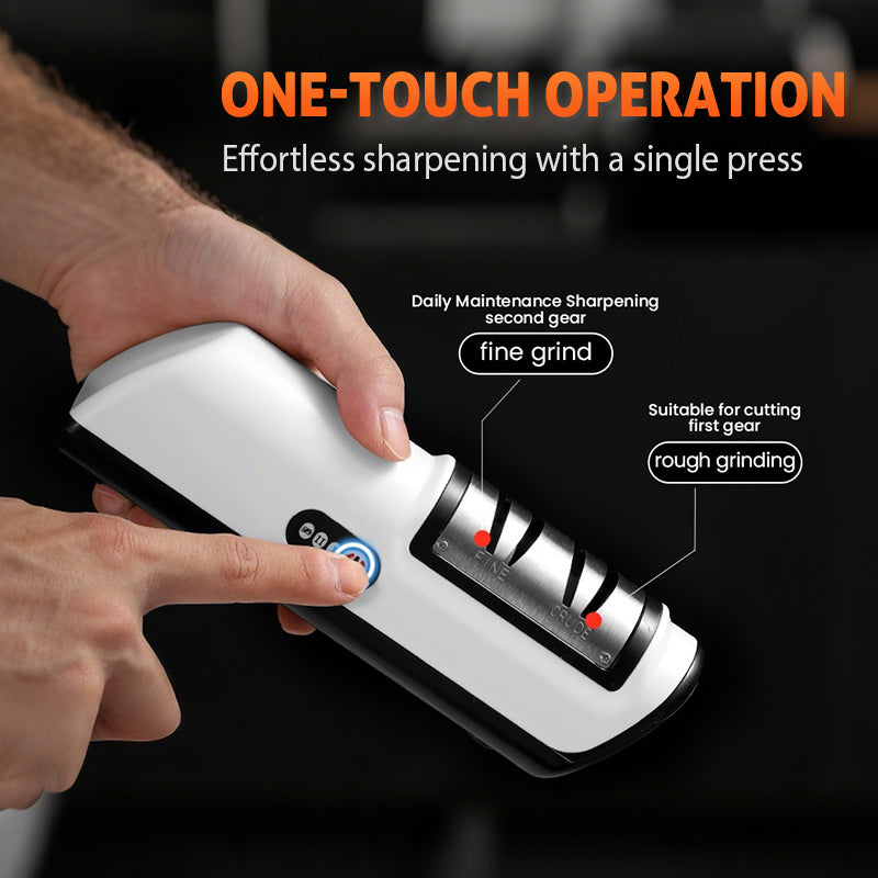 🍳Electric Knife Sharpener with 2-Speed Modes⚡Kitchen Knives Like New – Sharp In Seconds ✨