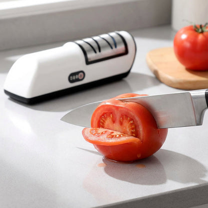 🍳Electric Knife Sharpener with 2-Speed Modes⚡Kitchen Knives Like New – Sharp In Seconds ✨