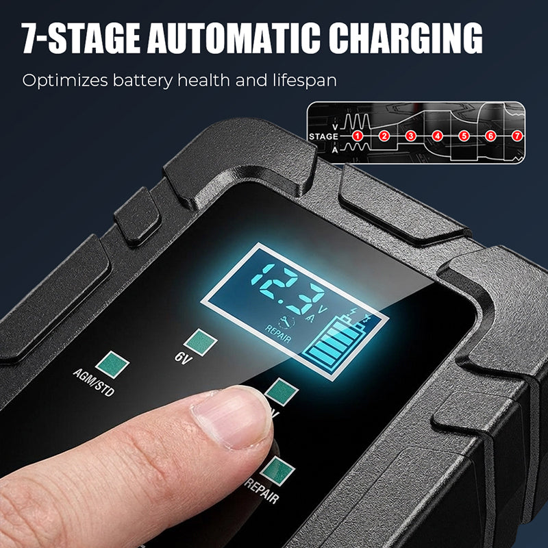 🔥Limited Time Promotion 50% OFF⚡1.5A 6V 12V Automatic Battery Charger – Safe, Fast & Efficient Charging! 🚗🔋