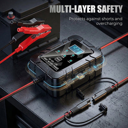 🔥Limited Time Promotion 50% OFF⚡1.5A 6V 12V Automatic Battery Charger – Safe, Fast & Efficient Charging! 🚗🔋