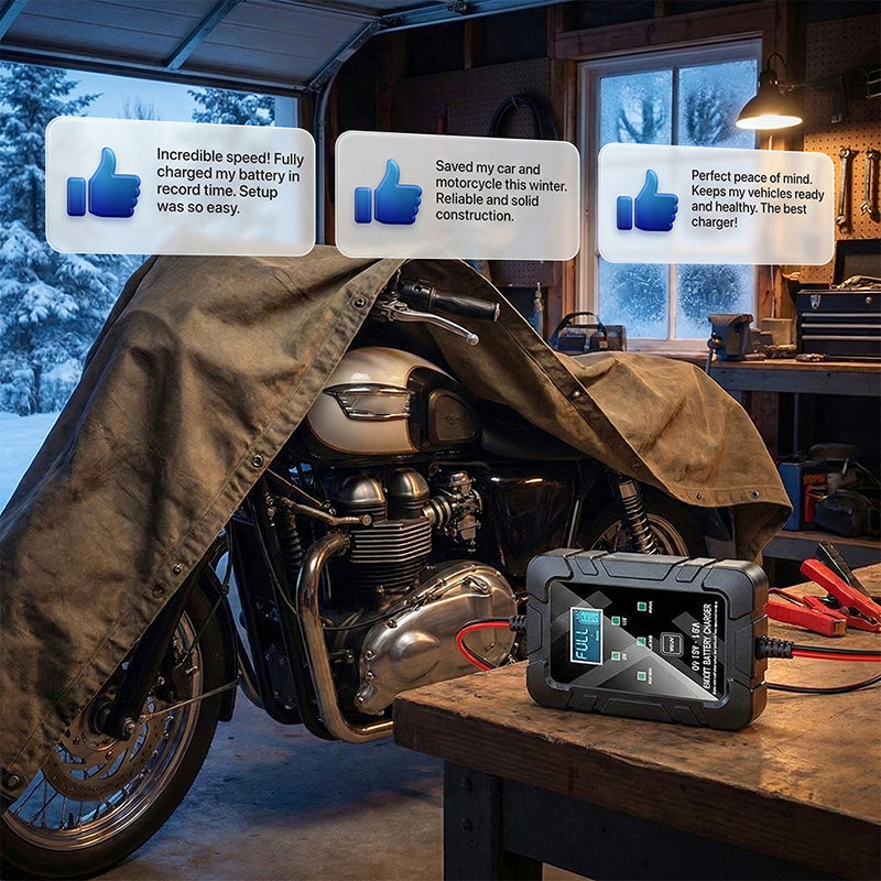 🔥Limited Time Promotion 50% OFF⚡1.5A 6V 12V Automatic Battery Charger – Safe, Fast & Efficient Charging! 🚗🔋
