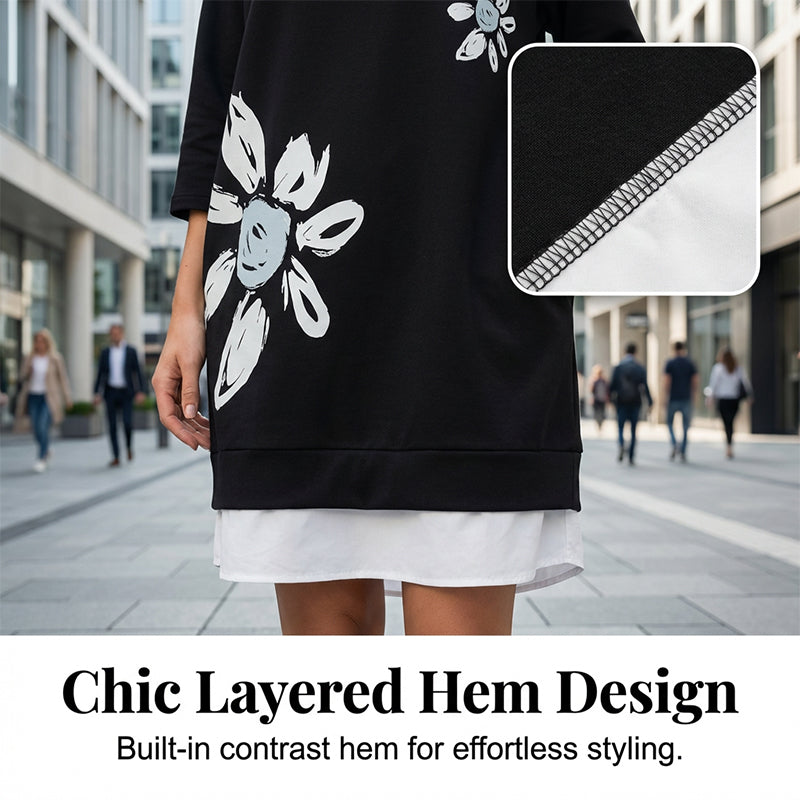 Women's Crew Neck Oversized T-Shirt Dress🌸 Effortless Style Meets Comfort 🌸