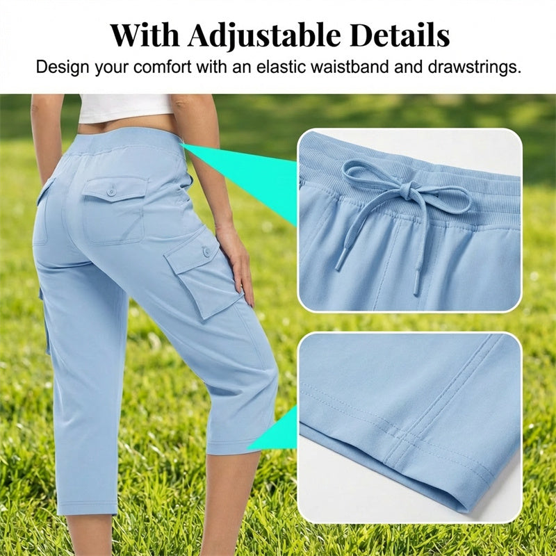 💥✨50 % Rabatt für begrenzte Zeit ✨Damen Leichte Cargo Capris🌿 Abenteuerbereiter Komfort und Stil 🌿