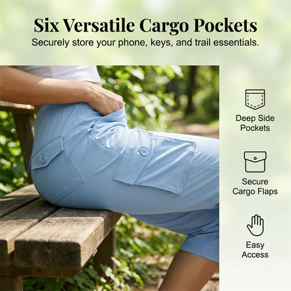 💥✨50 % Rabatt für begrenzte Zeit ✨Damen Leichte Cargo Capris🌿 Abenteuerbereiter Komfort und Stil 🌿
