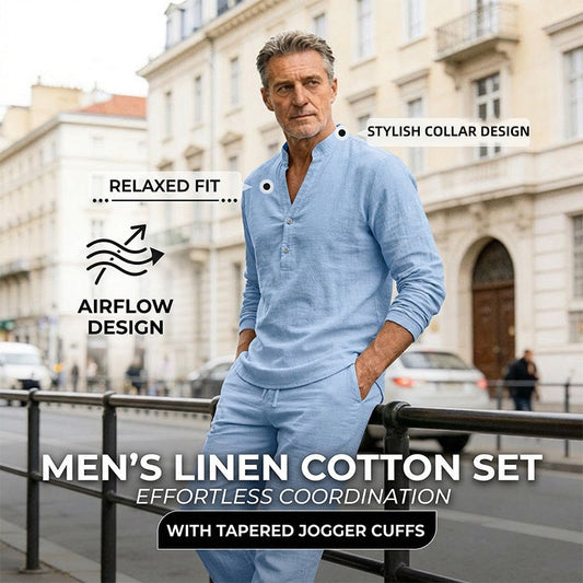 🥳2026 HOT SALE🥳💞50K+ SOLD!💥👴👕 50% OFF! Men’s Casual Top & Pants Set – Stand collar, relaxed fit & elastic cuffs. Lightweight & breathable for warm days. Perfect for holidays or weekends. 🏖️✨