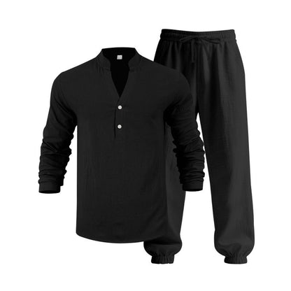 🥳2026 HOT SALE🥳💞50K+ SOLD!💥👴👕 50% OFF! Men’s Casual Top & Pants Set – Stand collar, relaxed fit & elastic cuffs. Lightweight & breathable for warm days. Perfect for holidays or weekends. 🏖️✨