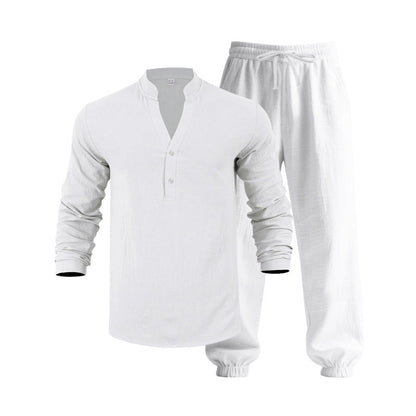 🥳2026 HOT SALE🥳💞50K+ SOLD!💥👴👕 50% OFF! Men’s Casual Top & Pants Set – Stand collar, relaxed fit & elastic cuffs. Lightweight & breathable for warm days. Perfect for holidays or weekends. 🏖️✨