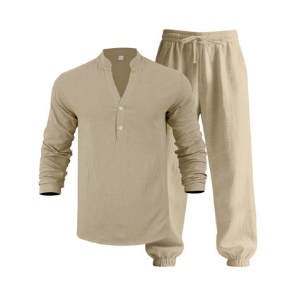 🥳2026 HOT SALE🥳💞50K+ SOLD!💥👴👕 50% OFF! Men’s Casual Top & Pants Set – Stand collar, relaxed fit & elastic cuffs. Lightweight & breathable for warm days. Perfect for holidays or weekends. 🏖️✨