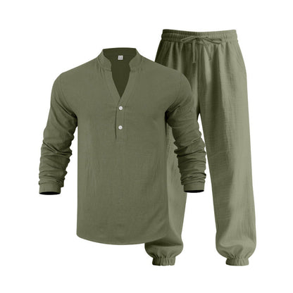 🥳2026 HOT SALE🥳💞50K+ SOLD!💥👴👕 50% OFF! Men’s Casual Top & Pants Set – Stand collar, relaxed fit & elastic cuffs. Lightweight & breathable for warm days. Perfect for holidays or weekends. 🏖️✨