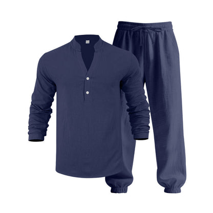 🥳2026 HOT SALE🥳💞50K+ SOLD!💥👴👕 50% OFF! Men’s Casual Top & Pants Set – Stand collar, relaxed fit & elastic cuffs. Lightweight & breathable for warm days. Perfect for holidays or weekends. 🏖️✨