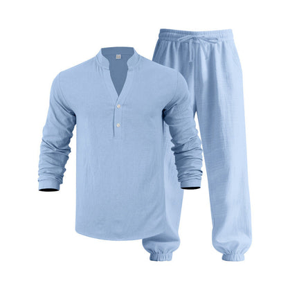 🥳2026 HOT SALE🥳💞50K+ SOLD!💥👴👕 50% OFF! Men’s Casual Top & Pants Set – Stand collar, relaxed fit & elastic cuffs. Lightweight & breathable for warm days. Perfect for holidays or weekends. 🏖️✨