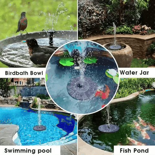 🥳2026 HOT SALE🥳💞50K+ SOLD!🏡🌊 50% OFF! Solar Powered Fountain Pump – Exclusive fixing system keeps it steady. Gauze filter prevents clogging, easy to clean. Low water auto-stop. Attracts birds & butterflies to your garden. 🎁✅