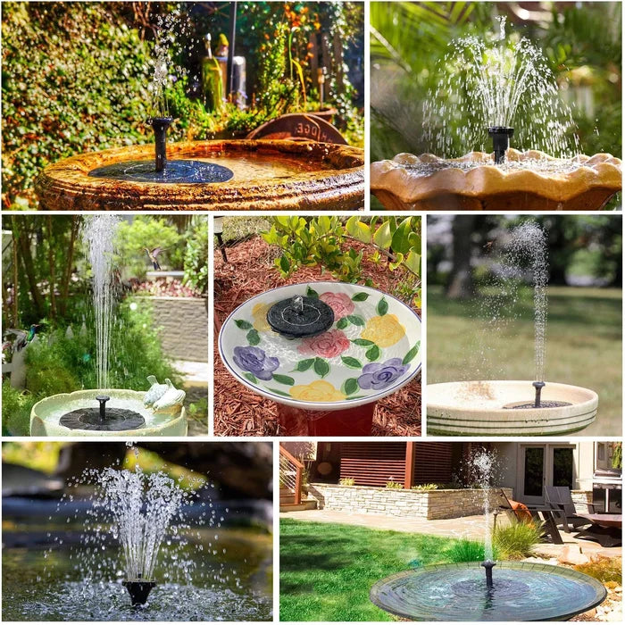🥳2026 HOT SALE🥳💞50K+ SOLD!🏡🌊 50% OFF! Solar Powered Fountain Pump – Exclusive fixing system keeps it steady. Gauze filter prevents clogging, easy to clean. Low water auto-stop. Attracts birds & butterflies to your garden. 🎁✅