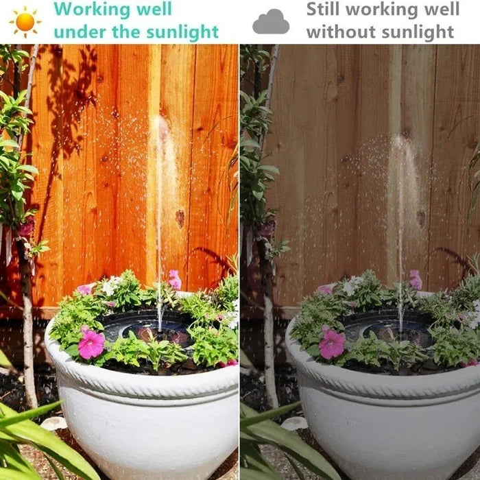 🥳2026 HOT SALE🥳💞50K+ SOLD!🏡🌊 50% OFF! Solar Powered Fountain Pump – Exclusive fixing system keeps it steady. Gauze filter prevents clogging, easy to clean. Low water auto-stop. Attracts birds & butterflies to your garden. 🎁✅