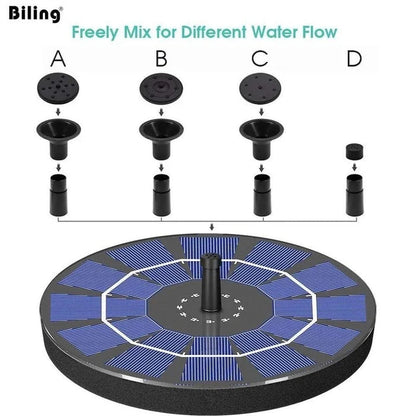 🥳2026 HOT SALE🥳💞50K+ SOLD!🏡🌊 50% OFF! Solar Powered Fountain Pump – Exclusive fixing system keeps it steady. Gauze filter prevents clogging, easy to clean. Low water auto-stop. Attracts birds & butterflies to your garden. 🎁✅
