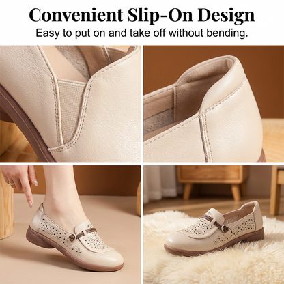 👡Women's Breathable Cutout Leather Loafers🌞 Enjoy Comfort And Style 🌞