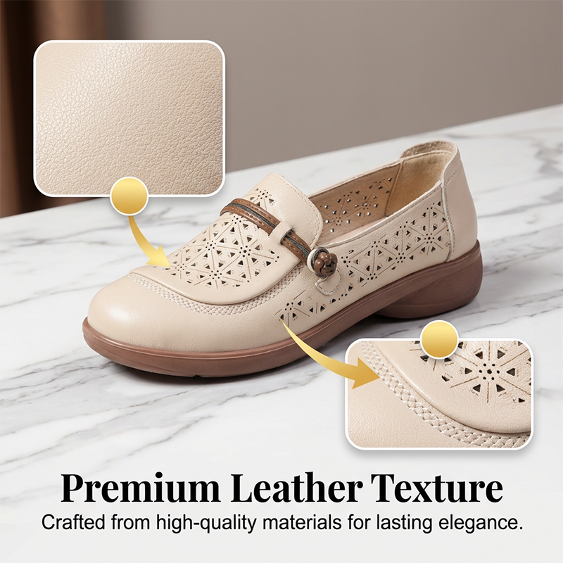 👡Women's Breathable Cutout Leather Loafers🌞 Enjoy Comfort And Style 🌞