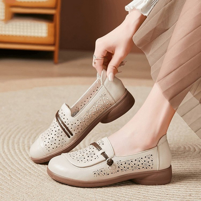👡Women's Breathable Cutout Leather Loafers🌞 Enjoy Comfort And Style 🌞