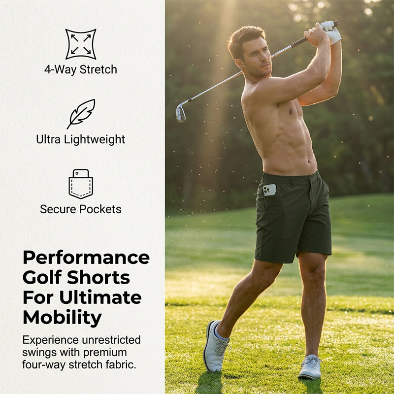 👖 Herren-Performance-Golfshorts mit 4-Wege-Stretch🏌️‍♂️Bleiben Sie bequem und stilvoll ⛳