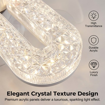 Keeping You Cool And Sparkling 🌬️💡 Crystal-Effect LED 5-Blade LED Fan Light