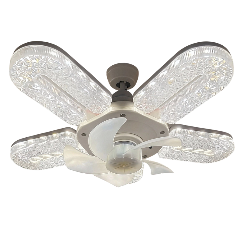 Keeping You Cool And Sparkling 🌬️💡 Crystal-Effect LED 5-Blade LED Fan Light