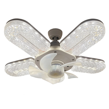 Keeping You Cool And Sparkling 🌬️💡 Crystal-Effect LED 5-Blade LED Fan Light
