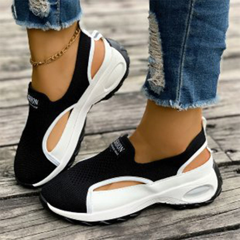 👟 Breathable Cut-out Slip-On Shoes for Women 🌬️Indulge In Effortless Comfort☁️