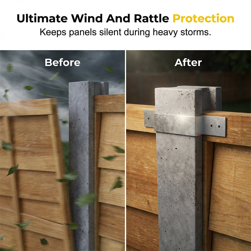 🌬️💨 Say goodbye to wobbly fences! ⚙️Heavy-Duty Z-Brackets for Wood Fencing