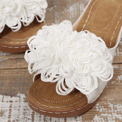✨Women's Floral Appliqué Wedge Sandals 👡 Step Into Summer With Style 🌸