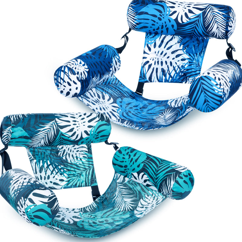 ⏳Time-Limited Special-46% off⏰Inflatable Floating Chair – Tropical Leaf & Ultra-Light 260g 🌊