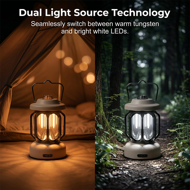 Stepless Dimming LED Camping Lantern 🔥 Light Up Your Adventure! 🌟