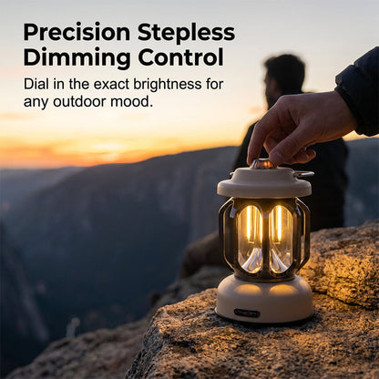 Stepless Dimming LED Camping Lantern 🔥 Light Up Your Adventure! 🌟