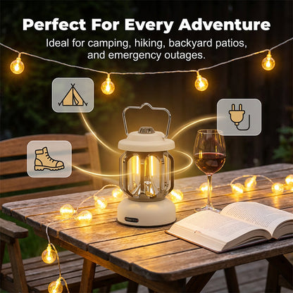 Stepless Dimming LED Camping Lantern 🔥 Light Up Your Adventure! 🌟