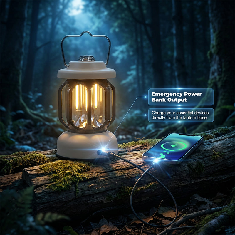 Stepless Dimming LED Camping Lantern 🔥 Light Up Your Adventure! 🌟