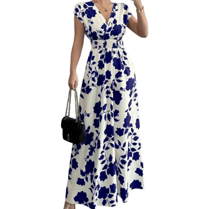 ✨Limited-time 50% Off ✨ Floral V-Neck Smocked Waist Maxi Dress🌸 Effortless Elegance 🌼