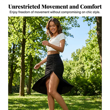 👗🔥Women's High Waisted Ruched Bodycon Skirt – Curve-Enhancing Chic Style ✨