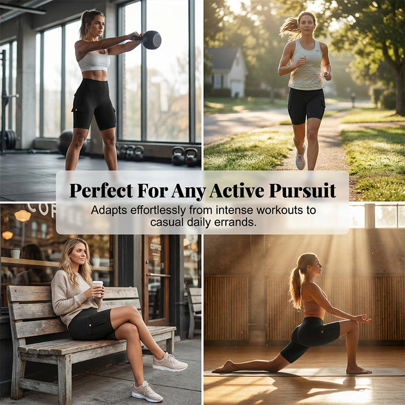 🥳2026 HOT SALE🥳💞50K+ SOLD!💥🧘‍♀️🍑 50% OFF! High‑Waist Butt‑Lifting Shorts – 4‑way stretch, squat‑proof. Pockets for phone & keys. Gentle tummy control, all‑day comfort. Your workout bestie. 🩳✨