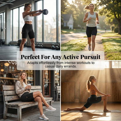 🥳2026 HOT SALE🥳💞50K+ SOLD!💥🧘‍♀️🍑 50% OFF! High‑Waist Butt‑Lifting Shorts – 4‑way stretch, squat‑proof. Pockets for phone & keys. Gentle tummy control, all‑day comfort. Your workout bestie. 🩳✨