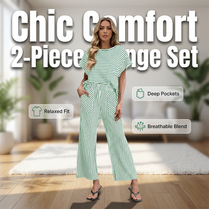 Women's Striped 2-Piece Lounge Set 🌟The Perfect Lounge Set🛋️✨