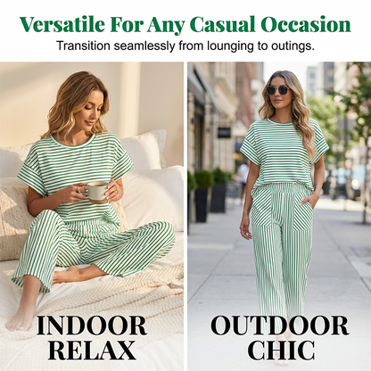 Women's Striped 2-Piece Lounge Set 🌟The Perfect Lounge Set🛋️✨