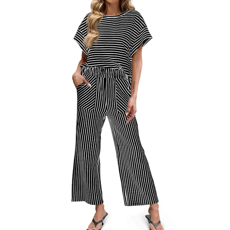 Women's Striped 2-Piece Lounge Set 🌟The Perfect Lounge Set🛋️✨