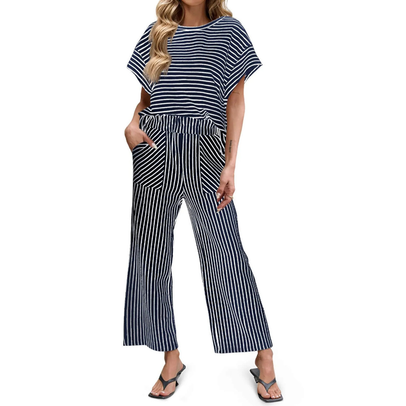 Women's Striped 2-Piece Lounge Set 🌟The Perfect Lounge Set🛋️✨