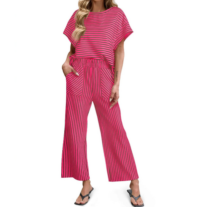 Women's Striped 2-Piece Lounge Set 🌟The Perfect Lounge Set🛋️✨