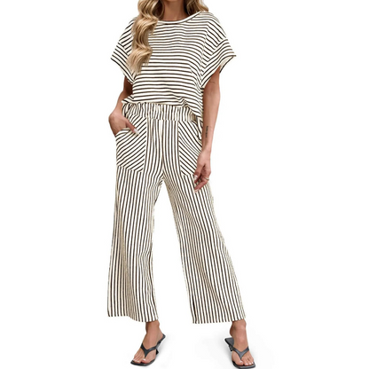 Women's Striped 2-Piece Lounge Set 🌟The Perfect Lounge Set🛋️✨
