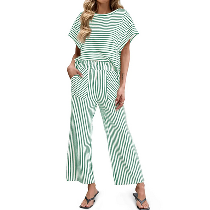 Women's Striped 2-Piece Lounge Set 🌟The Perfect Lounge Set🛋️✨