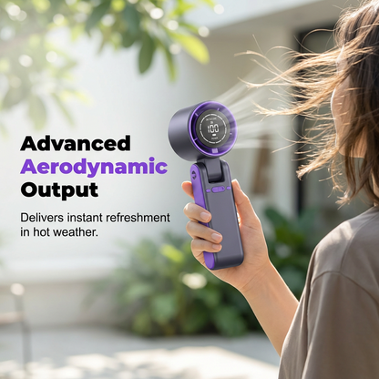 Portable Handheld Fan with LED Digital Display🌬️ Stay cool—Anytime, Anywhere❄️