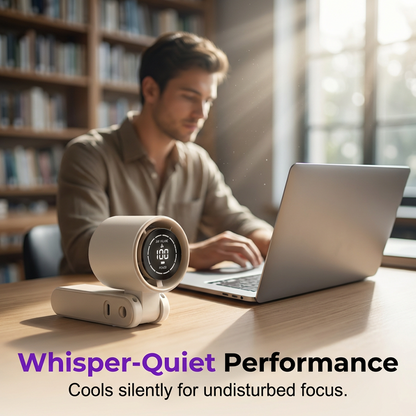 Portable Handheld Fan with LED Digital Display🌬️ Stay cool—Anytime, Anywhere❄️